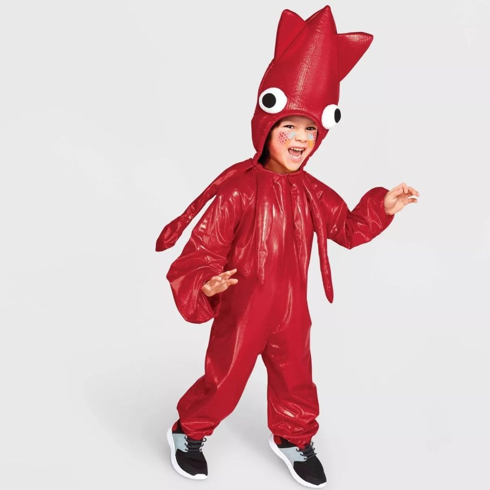 Baby Toddler Boys Girls Red SQUID Halloween Costume 18/24 2T/3T Sea life NWT